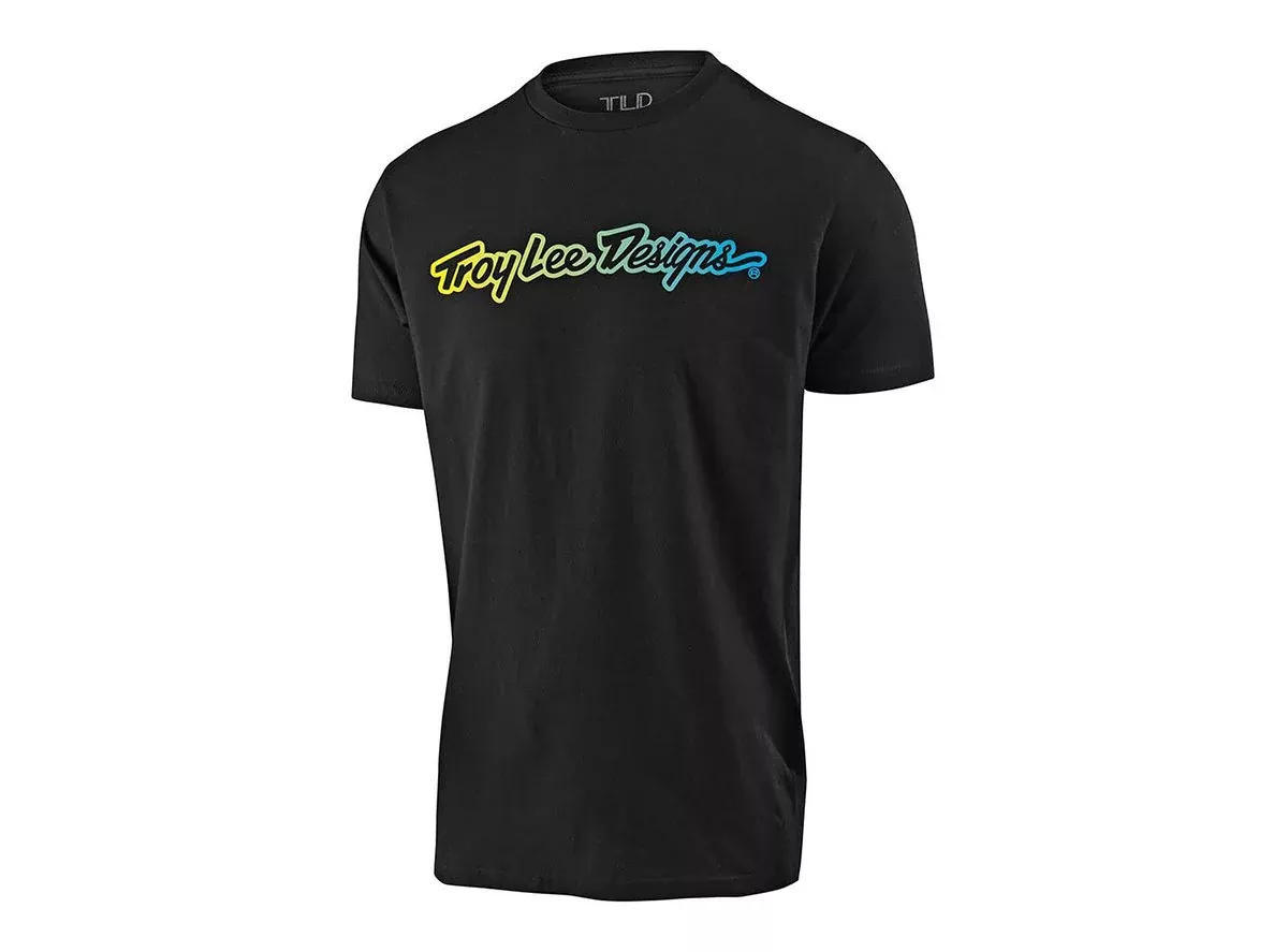 Troy Lee Designs Signature Short Sleeve Tee - Youth - Black - NLM