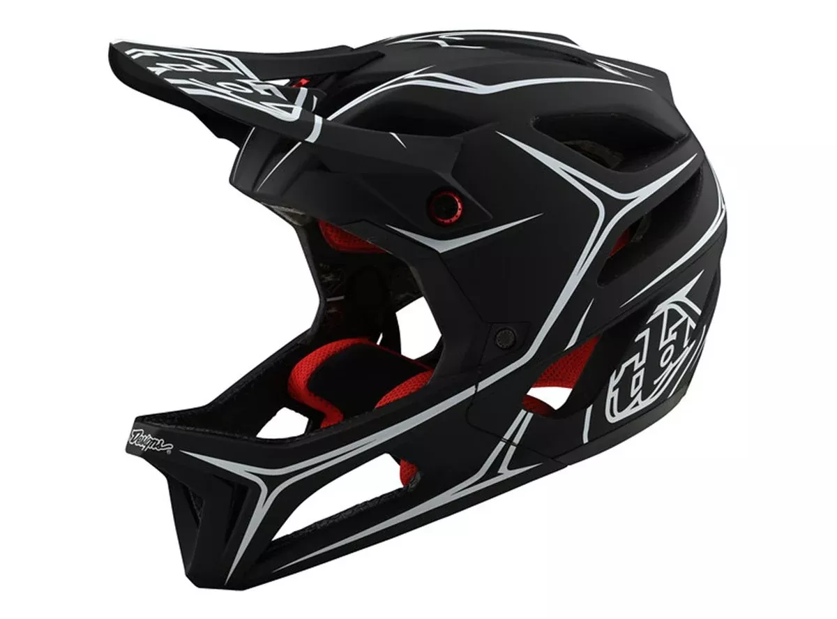 Troy Lee Designs Stage Full Face Helmet - Pinstripe - Black-White - 2020