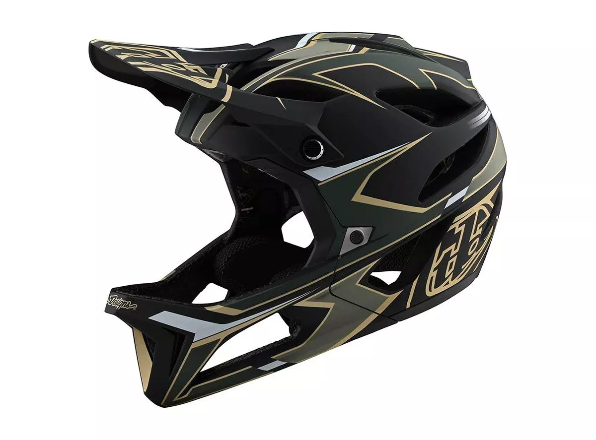 Troy Lee Designs Stage Full Face Helmet - Ropo - Green-Gold - 2020