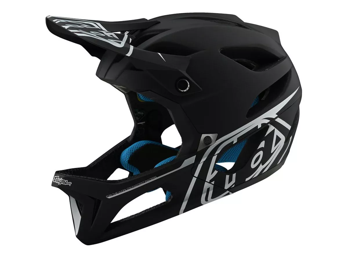 Troy Lee Designs Stage Full Face Helmet - Stealth - Black-Silver - 2020