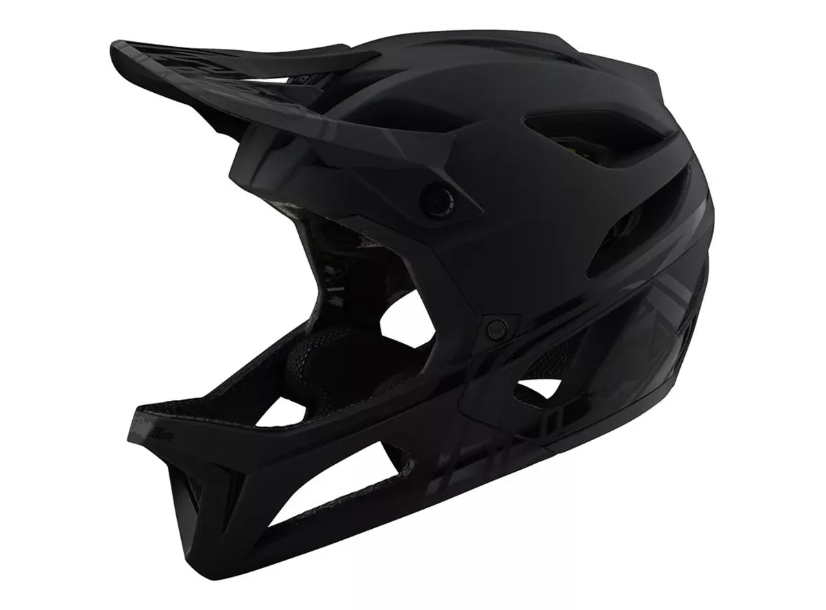 Troy Lee Designs Stage Full Face Helmet with MIPS - Stealth - Midnight-Black