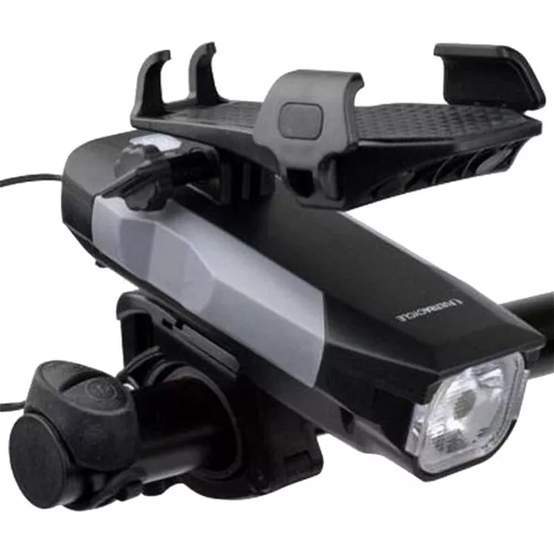 UltraCycle 550 Lumen Headlight Phone Holder Power Bank with Horn