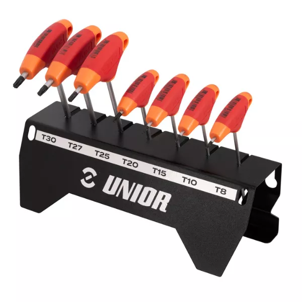 Unior 193TX-US.1 T-handle TX Wrench Set TX8-TX30/7