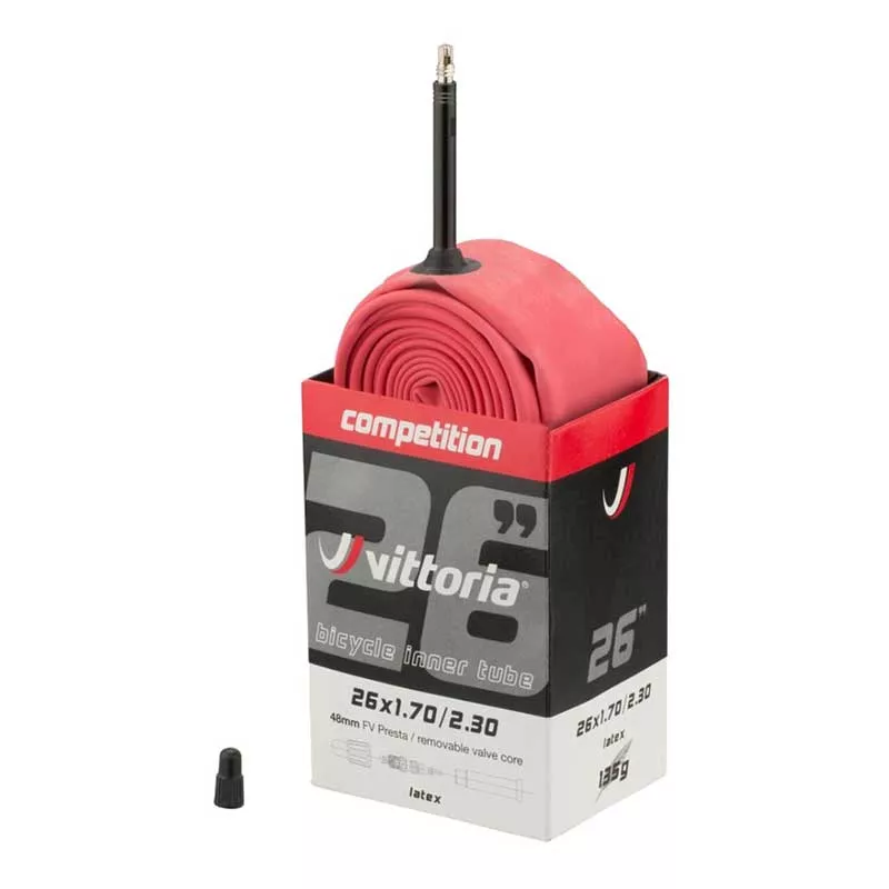 Vittoria Competition Latex 26 X 1.70 - 2.30 Presta Removable Core Inner Tube 48mm