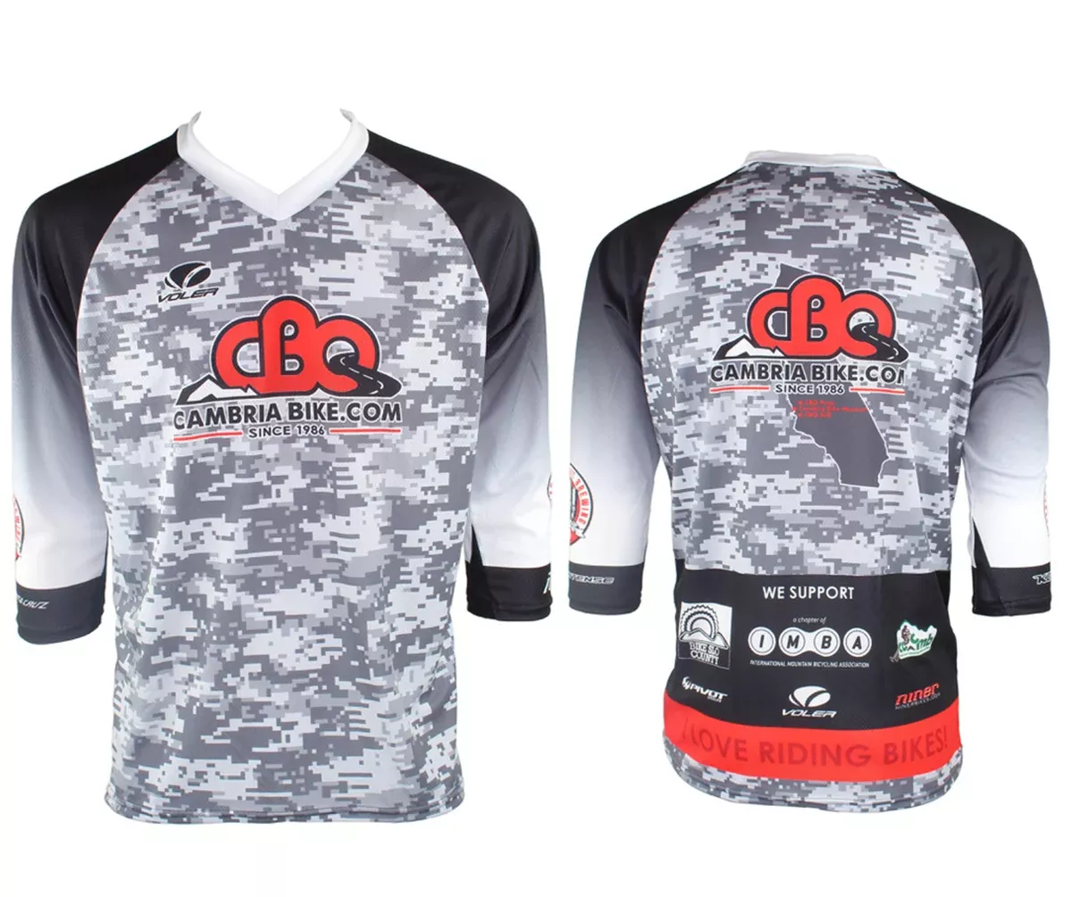 Voler CBO 3/4 Sleeve Trail Jersey - Mens - Gray