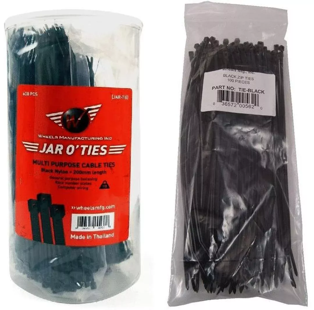 Wheels Manufacturing (600pcs) Permanent Zip Ties Jar
