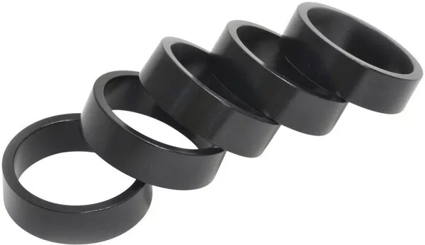 Wheels ManufacturingAluminum Headset Spacer - 1-1/8", 10mm, Black, 5-pack